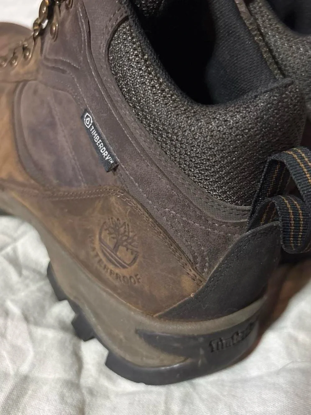 Timberland brown Hiking Boots with Yellow Accent Laces